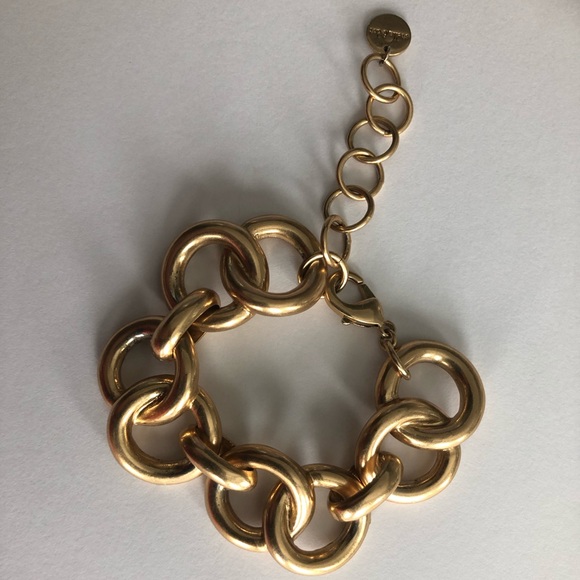 Stella & Dot Gold toned chunky chain bracelet - Picture 1 of 4